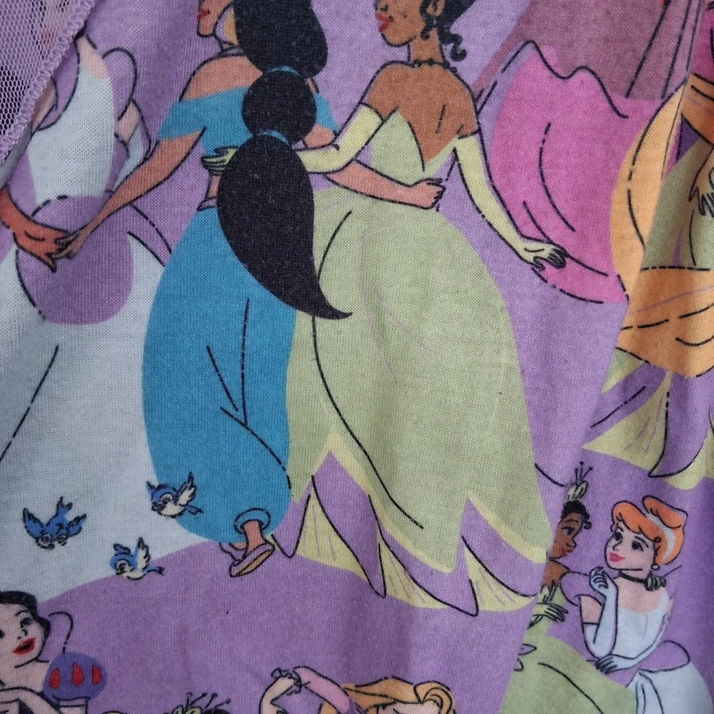 Disney Princess Dress Nightgown Purple Veil Girls 10 Various Princesses GUC - Picture 5 of 8